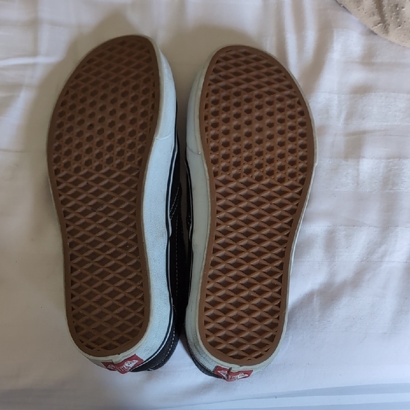 Vans Black and White Slip-On Loafers - Picture 4 of 7